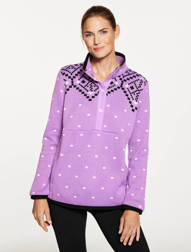 Sherpa Mockneck Pullover - Diamond Fair Isle