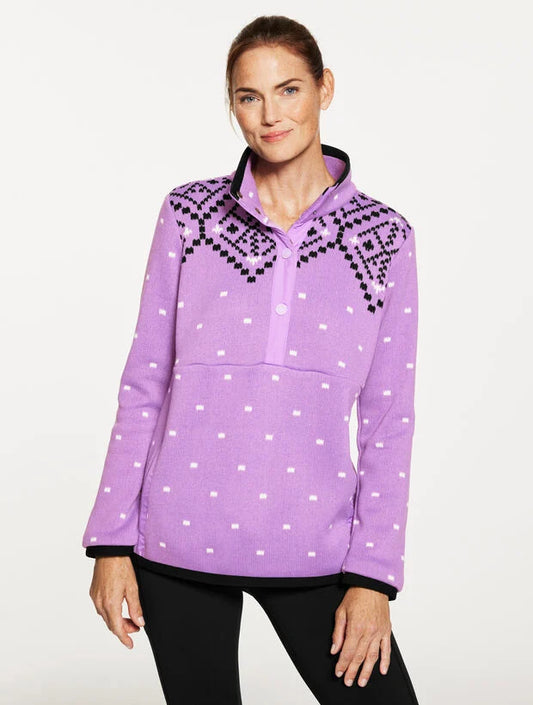 Sherpa Mockneck Pullover - Diamond Fair Isle