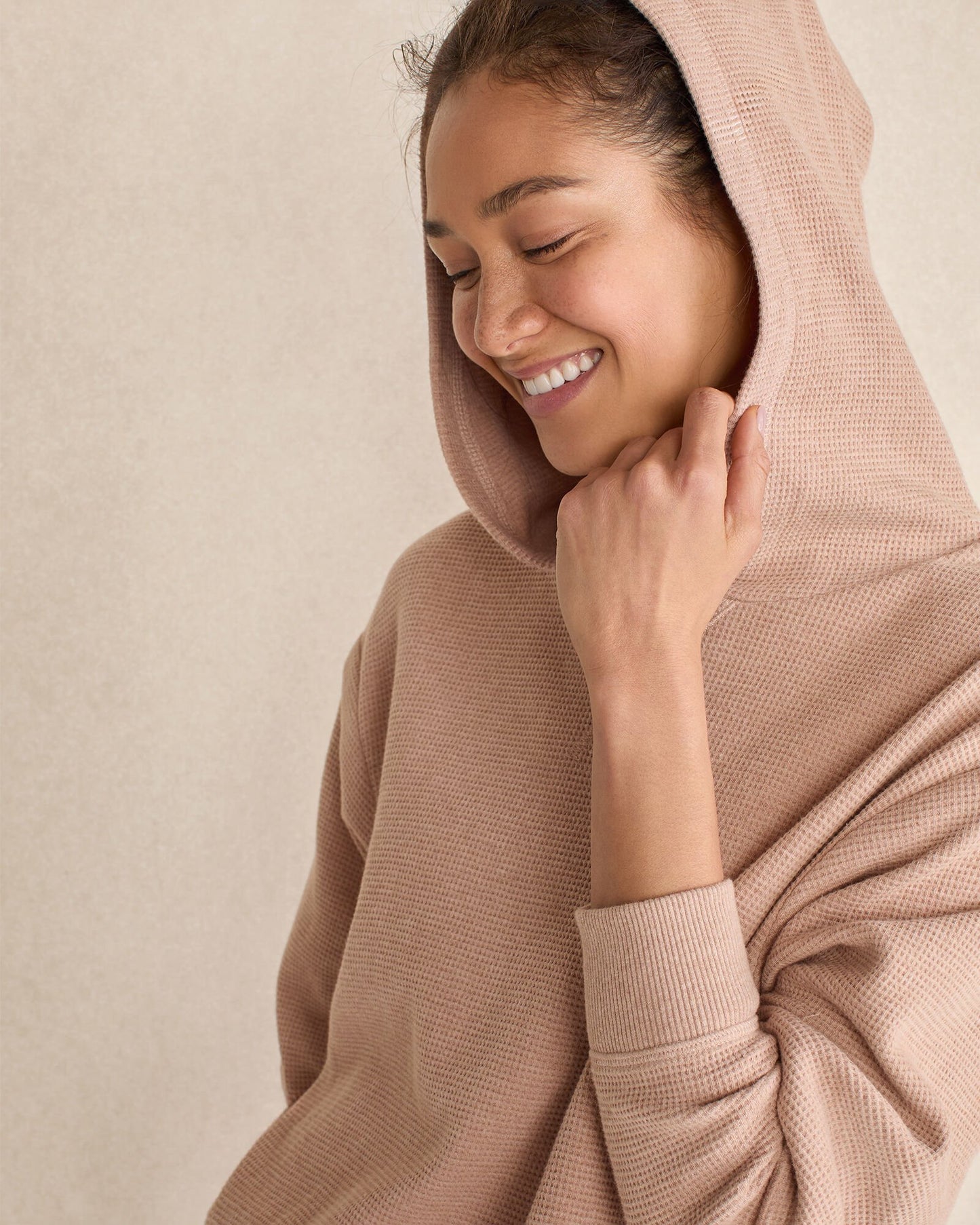 Organic Cotton Waffle Hoodie