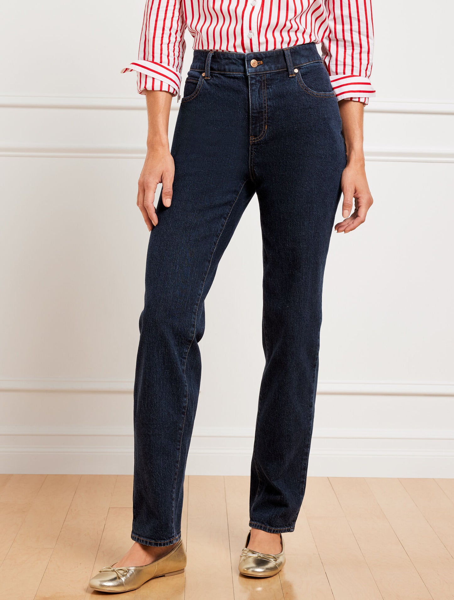 High Waist Relaxed Jeans - Michele Wash