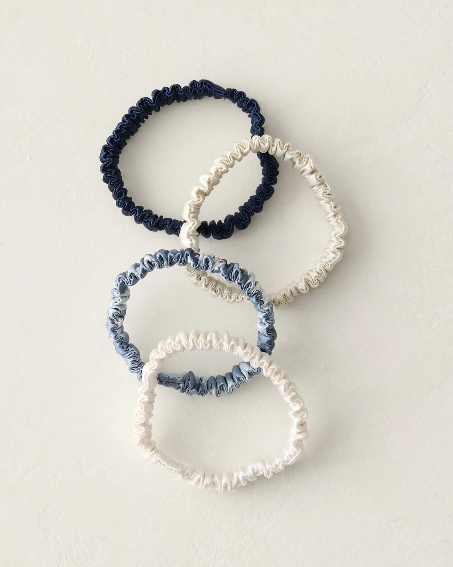 Washable Silk Hair Ties — Wave Multi