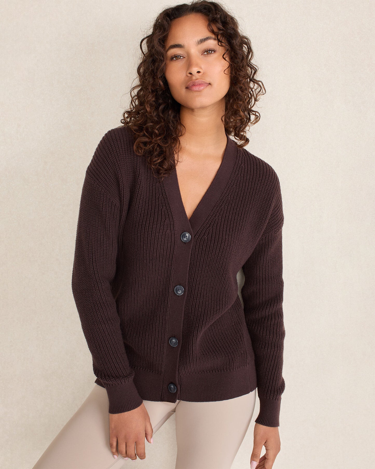Organic Cotton Shaker Stitch Cardigan