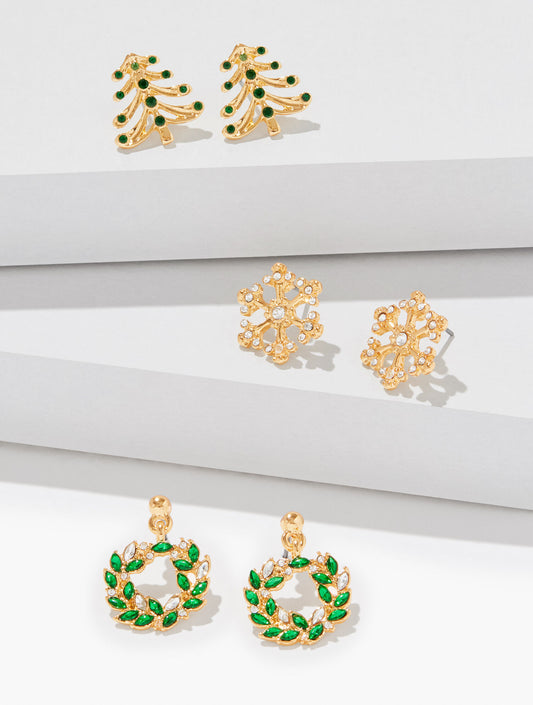 Festive Stud Earring Set