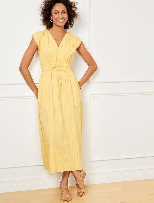 V-Neck Midi Dress