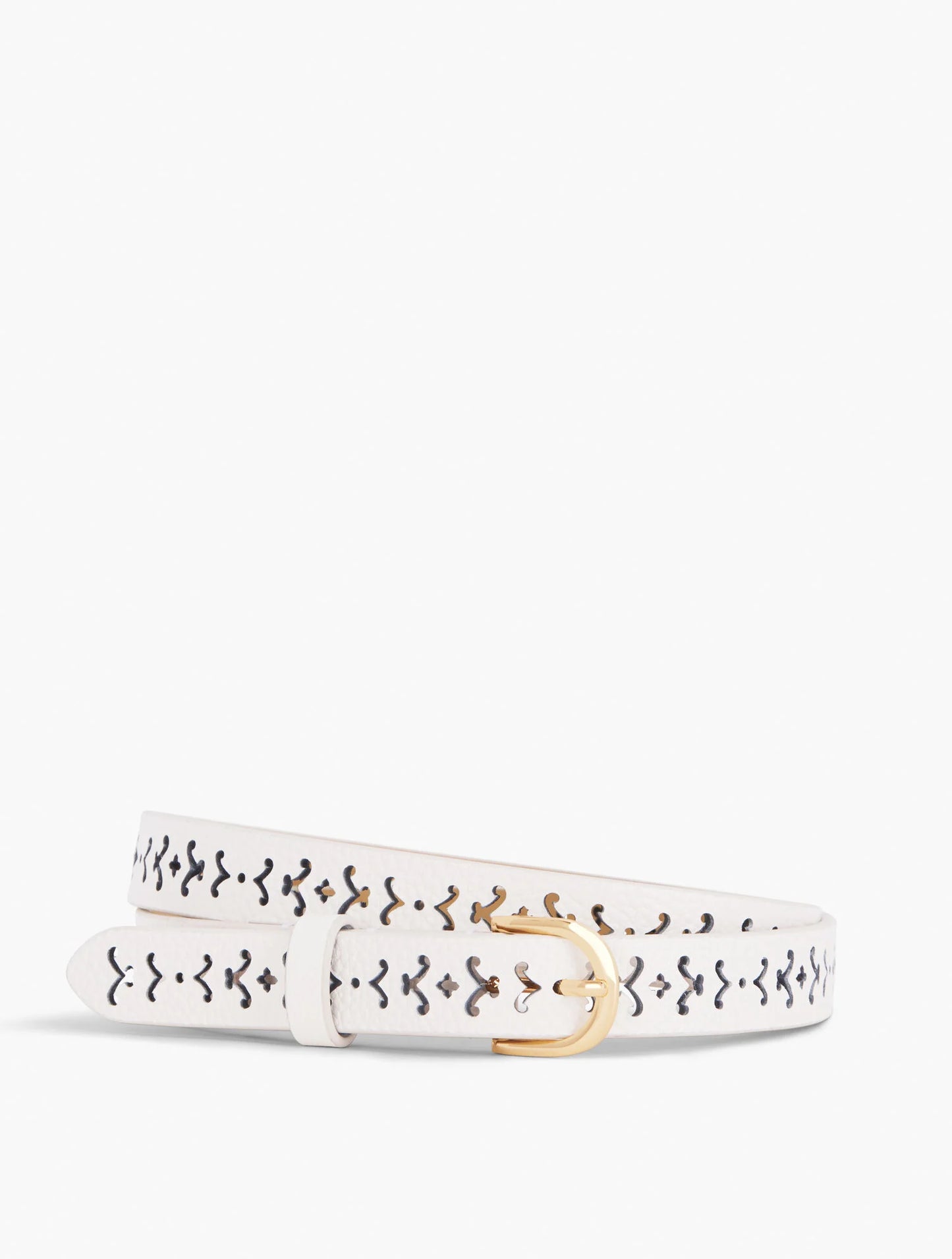 Perforated Pebble Leather Belt