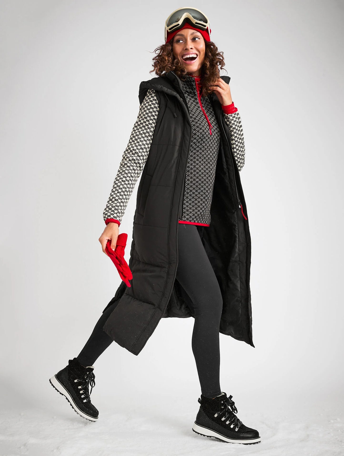 Hooded Long Puffer Vest
