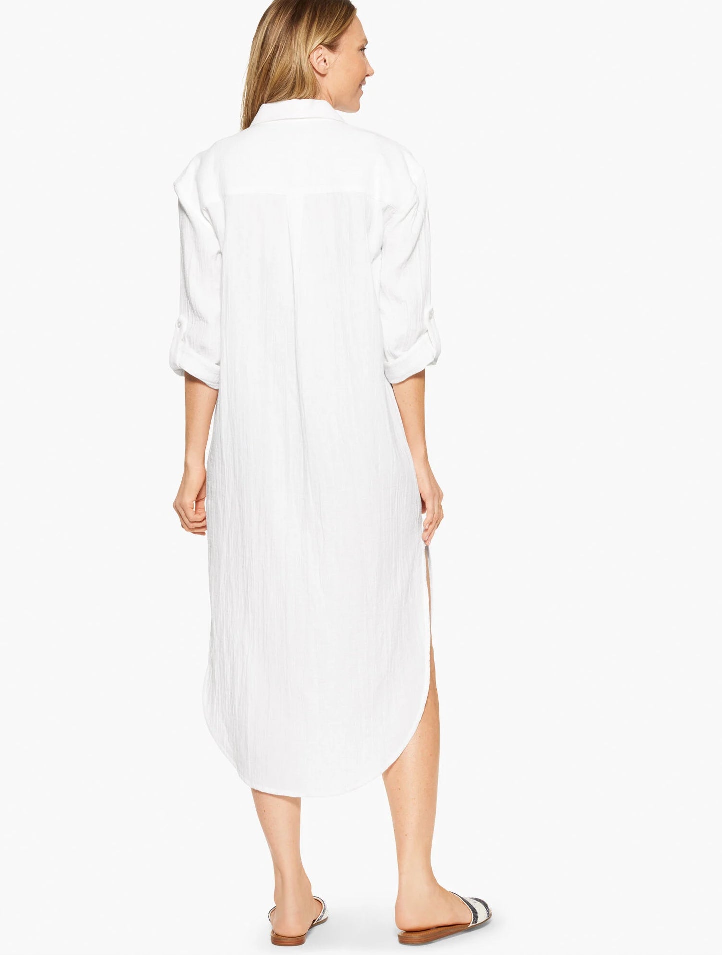 Aqua Club Gauze Long Shirt Cover-Up