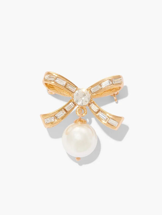 Pearl Bow Brooch