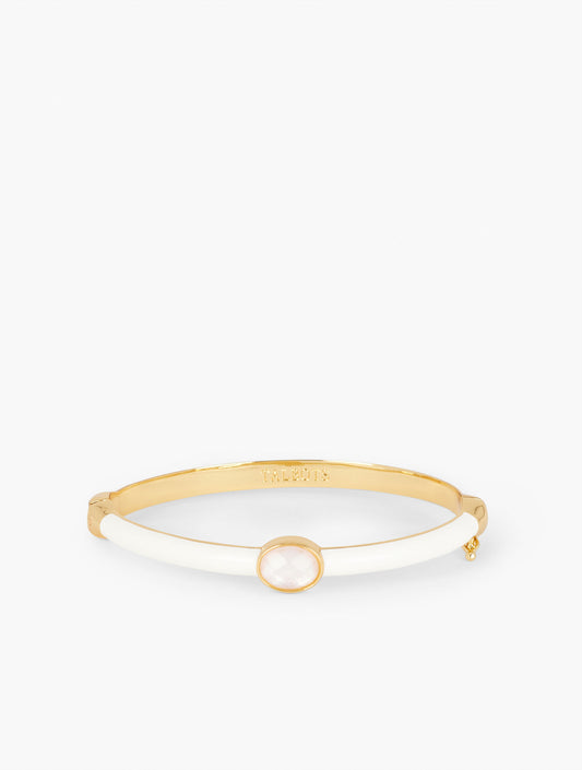Stone Enamel Hinge Bangle