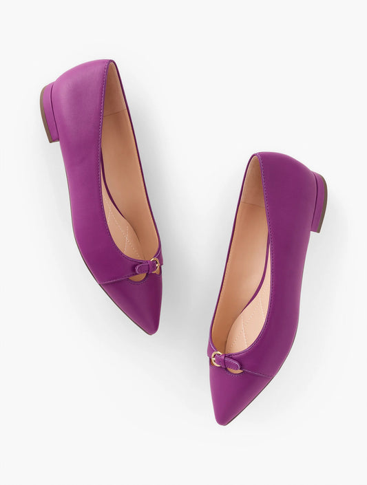 Scarlet Cut Out Nappa Flats