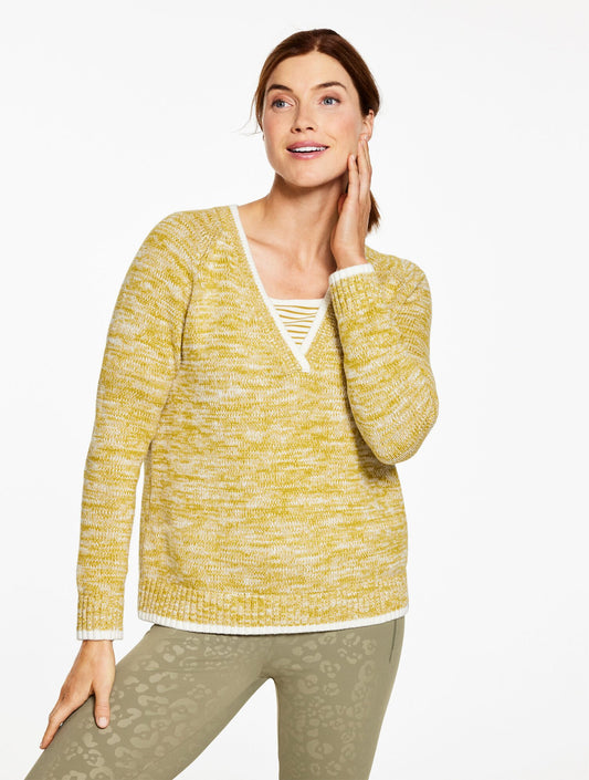 V-Neck Sweater - Marled