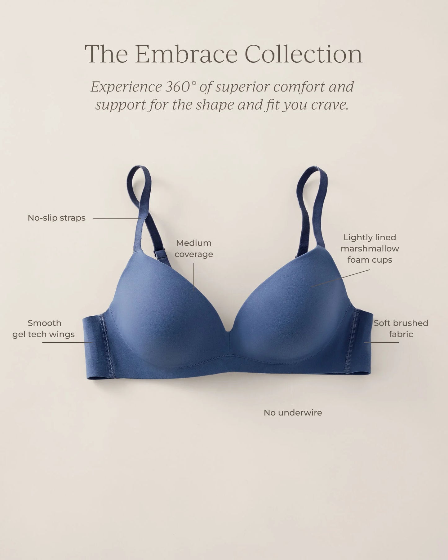 Embrace Lightly-Lined No-Wire T-Shirt Bra
