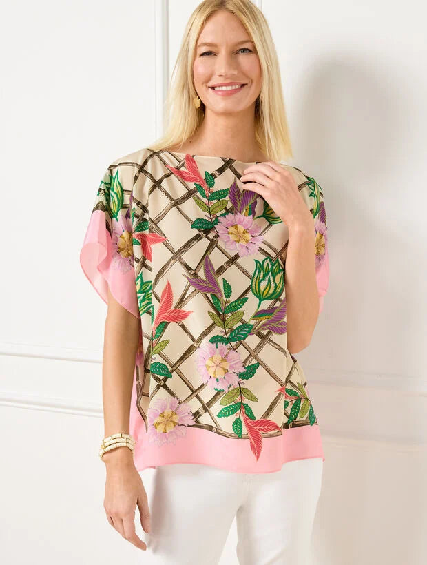 Bamboo Floral Poncho