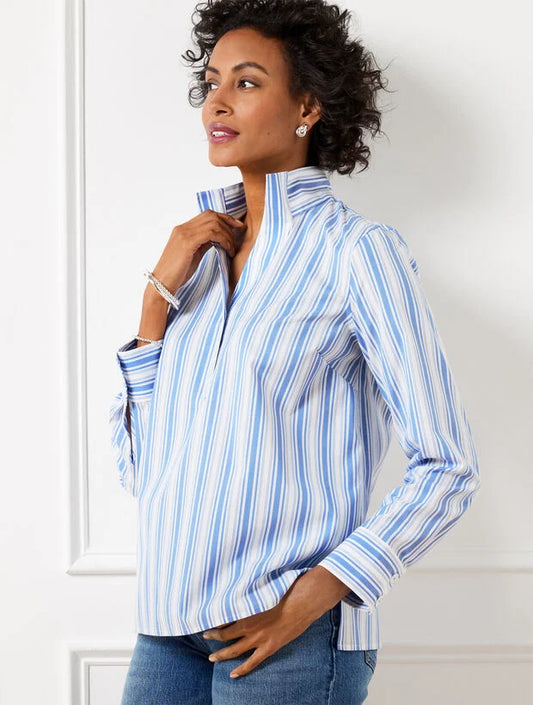 Non-Iron Popover - Strolling Stripe