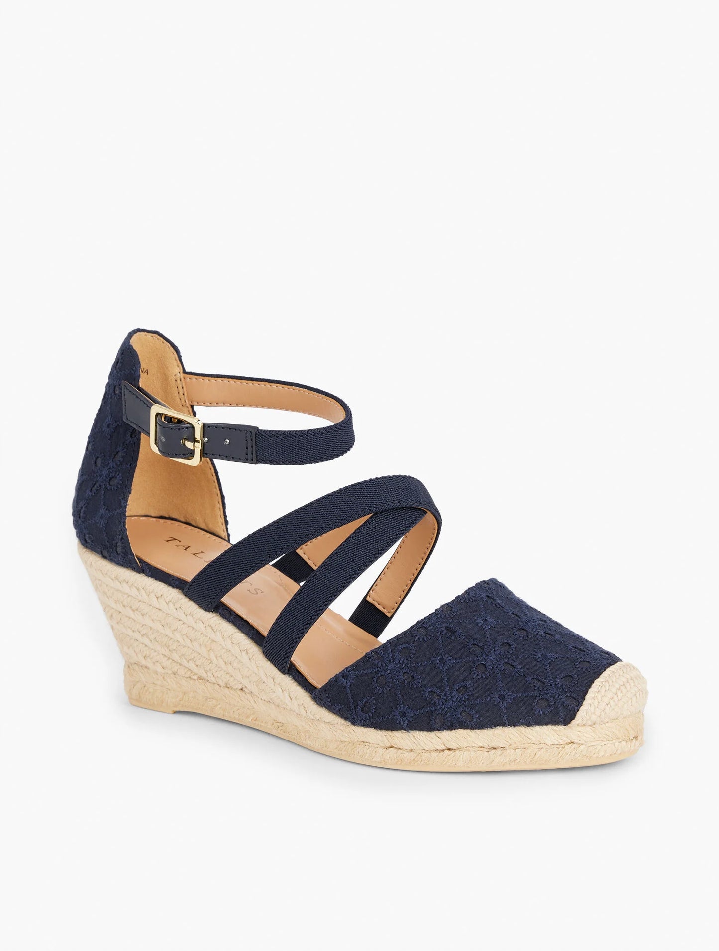 Lyndsay Strappy Eyelet Espadrilles Wedges