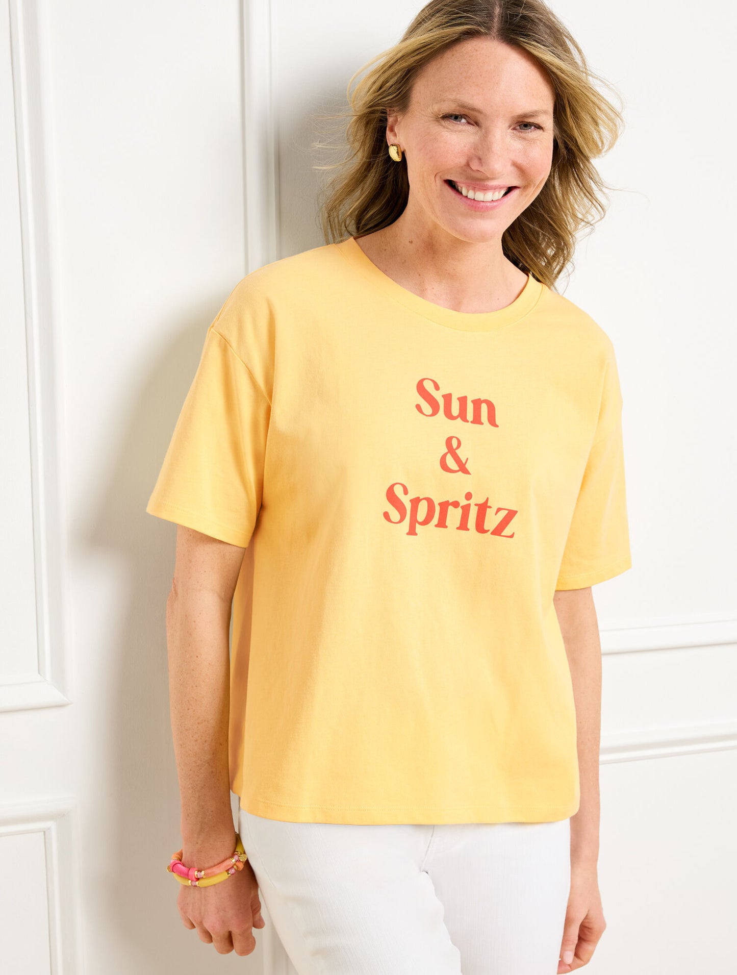 Boxy Crewneck Tee - Sun Spritz
