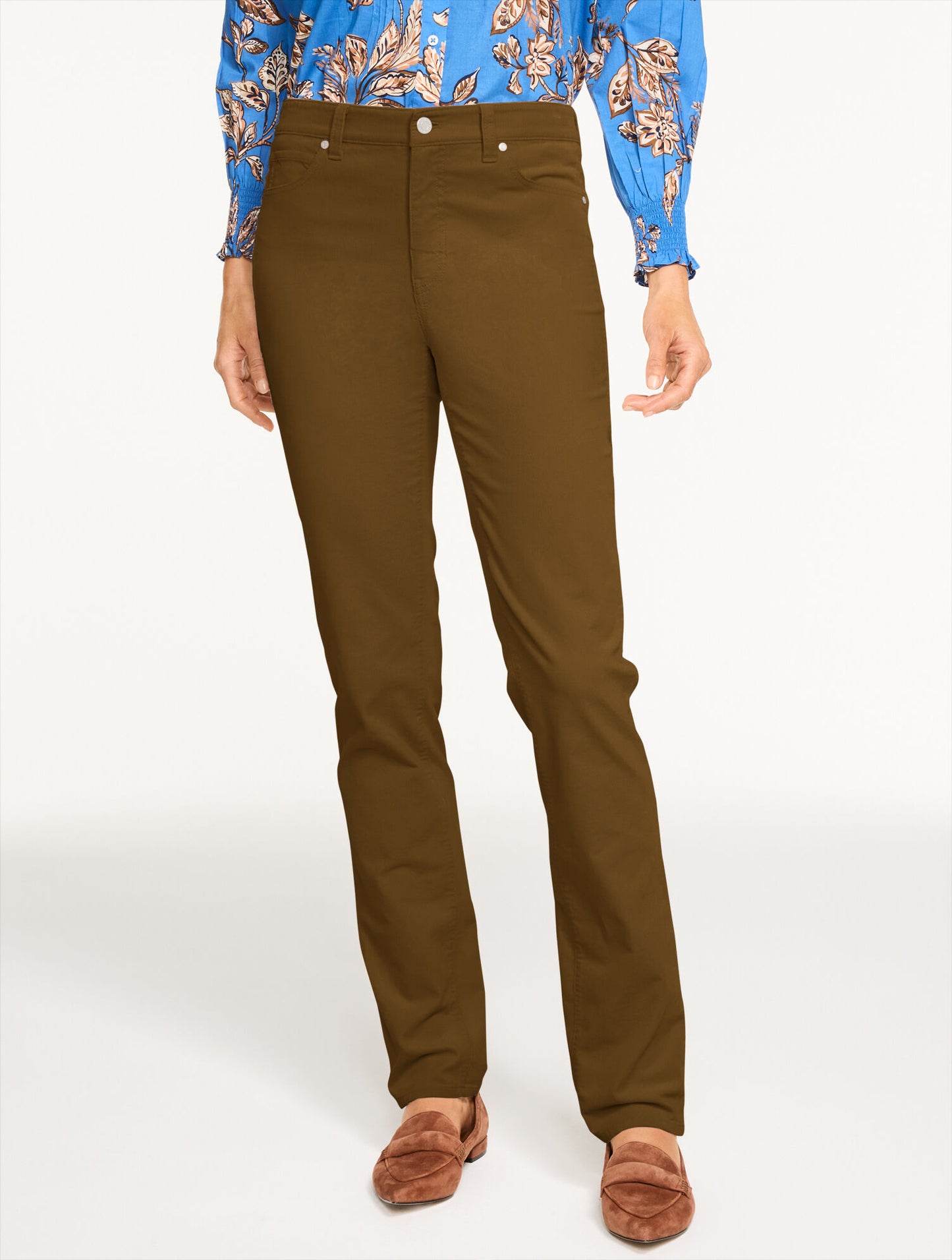 Straight Leg Stretch Corduroy Pants