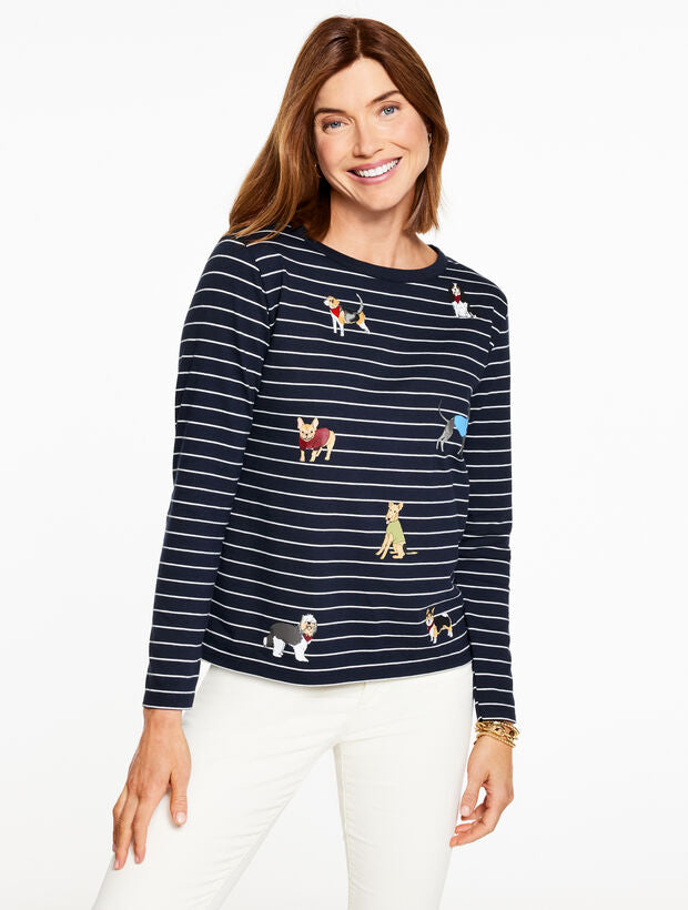 Long Sleeve Crewneck Tee - Jovial Dogs