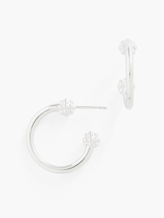 Sterling Silver Ball Cluster Hoop Earrings